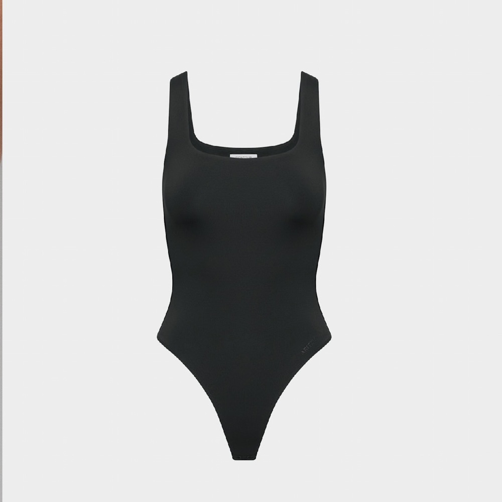 Aritzia Original Contour Squareneck Bodysuit-Dark Olive